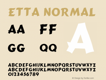 Etta Normal 1.0 Fri Sep 16 14:58:49 1994图片样张