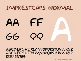 ImprestCaps Normal 1.0 Wed Sep 28 09:59:29 1994 Font Sample