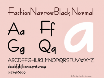 FashionNarrowBlack Normal 1.0 Thu Sep 08 10:02:20 1994图片样张