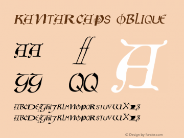 KantarCaps Oblique 1.0 Tue Sep 13 14:32:59 1994图片样张