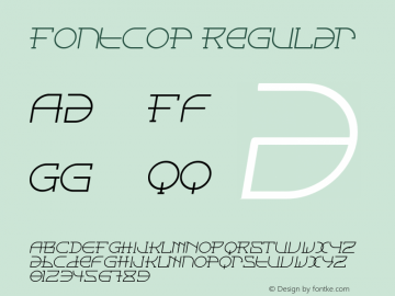 Fontcop Regular Version 2001; Font Sample