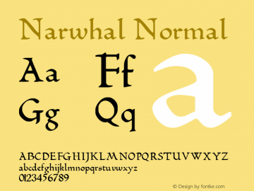 Narwhal Normal 1.0 Tue Oct 11 08:22:30 1994 Font Sample