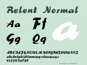 Relent Normal 1.0 Sat Sep 24 08:54:33 1994 Font Sample