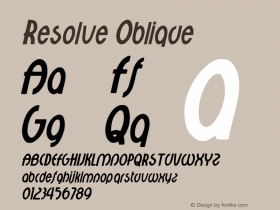 Resolve Oblique 1.0 Wed Oct 12 11:09:25 1994图片样张