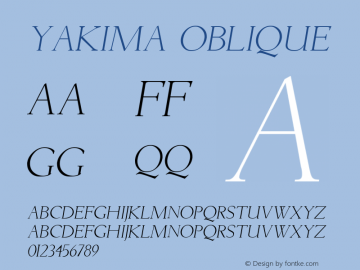 Yakima Oblique 1.0 Wed Oct 12 17:16:00 1994图片样张