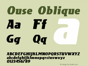 Ouse Oblique 1.0 Mon Sep 19 17:07:11 1994图片样张
