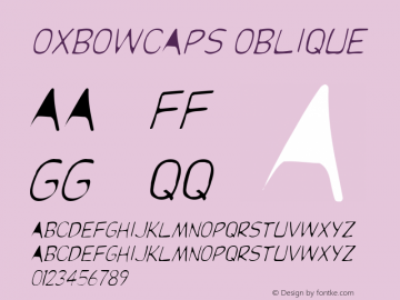 OxbowCaps Oblique 1.0 Mon Sep 19 19:45:36 1994图片样张
