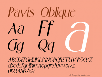 Pavis Oblique 1.0 Wed Sep 21 11:25:47 1994图片样张