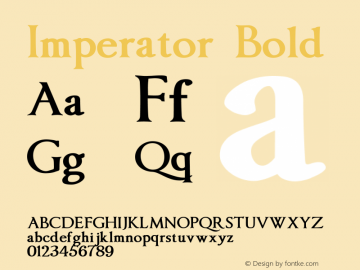 Imperator Bold Version 1.00图片样张