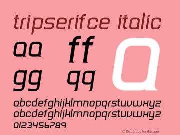TripSerifCE Italic Version 1.700;PS 001.007;hotconv 1.0.38图片样张