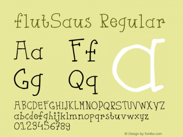 flutSaus Regular Macromedia Fontographer 4.1 29-11-2006图片样张