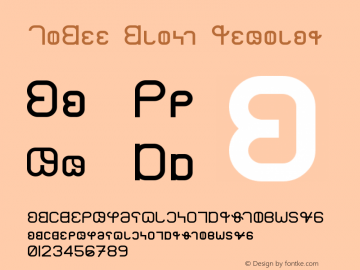 TuBee Blunt Regular Version 1.00 September 8, 2007, initial release Font Sample