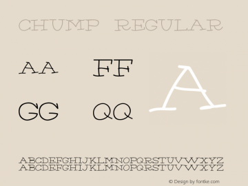 Chump Regular Version 1.000;PS 001.001;hotconv 1.0.56图片样张