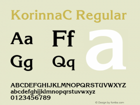 KorinnaC Regular 001.000图片样张