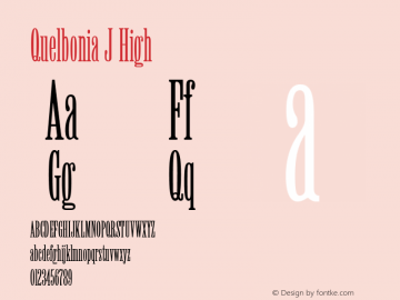 Quelbonia J High Tue Jan 02 22:32 1996 Font Sample