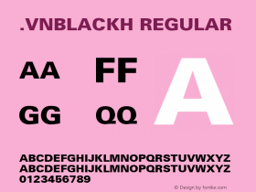 .VnBlackH Regular v1.0c Font Sample