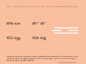 UP Tiny lcd four 8 decoH Regular Version 1.3 2008 Font Sample