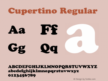Cupertino Regular 001.003 Font Sample