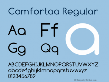 Comfortaa Regular Version 1.004 2010 Font Sample