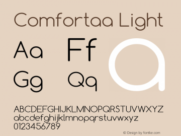 Comfortaa Light Version 2.001 2011 Font Sample