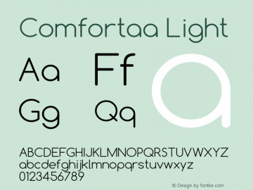 Comfortaa Light Version 2.001图片样张