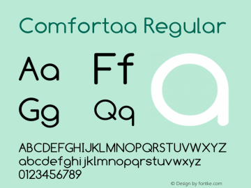 Comfortaa Regular Version 1.00 October 2, 2008, initial release Font Sample