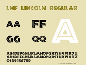 LHF Lincoln Regular Version 0.001;PS 000.000;hotconv 1.0.38 Font Sample