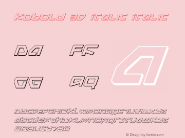 Kobold 3D Italic Italic 001.000图片样张