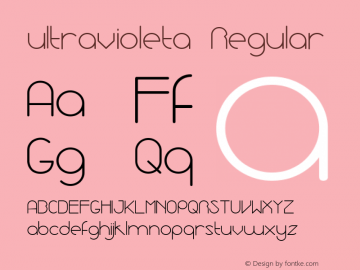 ultravioleta Regular Version 001.000 Font Sample