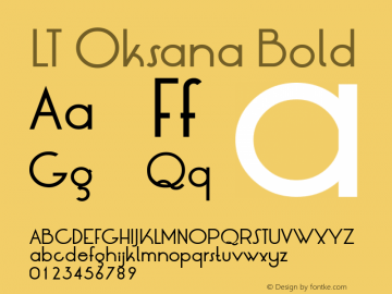 LT Oksana Bold Version 5.00 March 19, 2010 Font Sample