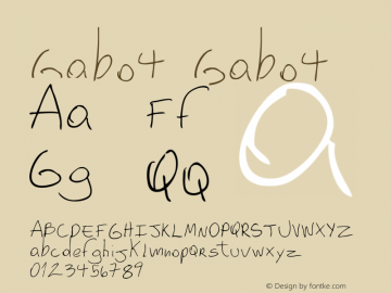 Gabo4 Gabo4 Version 001.000 Font Sample