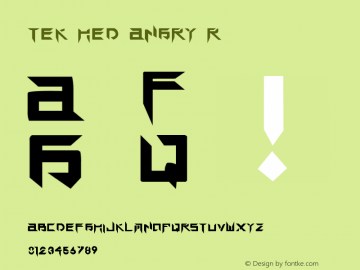 TEK HED ANGRY Regular Version 1.02; June  23, 2003图片样张