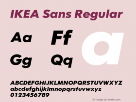 IKEA Sans Regular Version 1.00 Font Sample