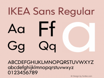 IKEA Sans Regular Version 1.00 Font Sample