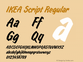 IKEA Script Regular Version 1.00 Font Sample