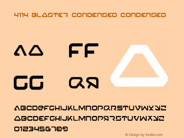 4114 Blaster Condensed Condensed 001.000 Font Sample