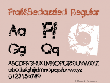 Frail&Bedazzled Regular Version 3.00 March 26, 2010 Font Sample