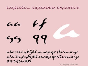 Eagleclaw Expanded Expanded 001.000 Font Sample