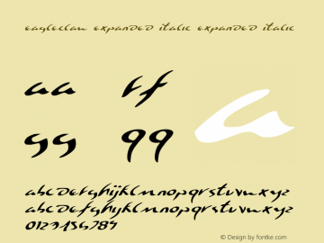 Eagleclaw Expanded Italic Expanded Italic 001.000图片样张