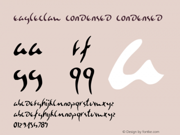 Eagleclaw Condensed Condensed 001.000 Font Sample