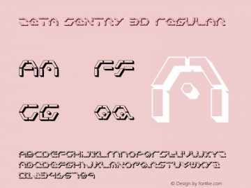 Zeta Sentry 3D Regular 001.000 Font Sample