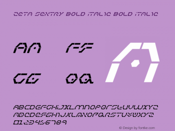 Zeta Sentry Bold Italic Bold Italic 001.000图片样张