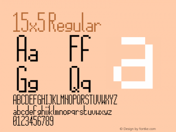 15x5 Regular Version 1.0 Font Sample