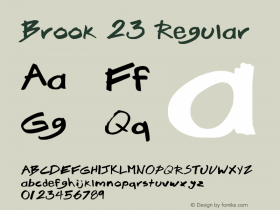 Brook 23 Regular Version 2.00 July 12, 2009 Font Sample