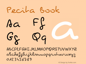 Pecita Book Version 2.5.1 Font Sample