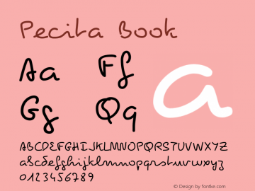 Pecita Book Version 2.5.2 Font Sample