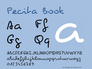 Pecita Book Version 2.6.0 Font Sample