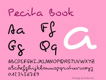 Pecita Book Version 2.6.3 Font Sample