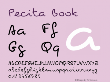 Pecita Book Version 2.7.0 Font Sample