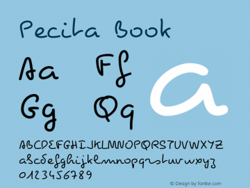 Pecita Book Version 3.0.0 Font Sample